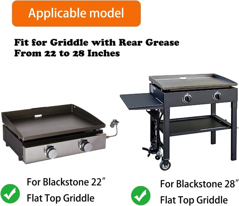PHYESUVIN Universal Wind Screen/Guard and Griddle Warming Rack Set Fit for Griddle from 22" to 28" Without Hood, Griddle Accessories for Blackstone 22", 28" Griddle and Other Griddle with Rear Grease - Image 2